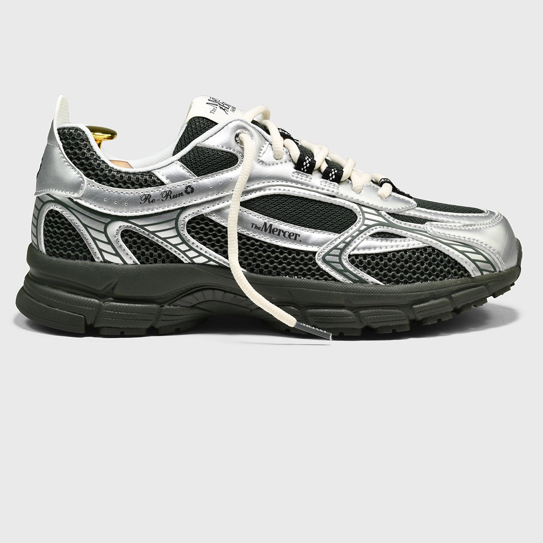 The Mercer Brand The Re-Run Scratched Sneaker Donker groen