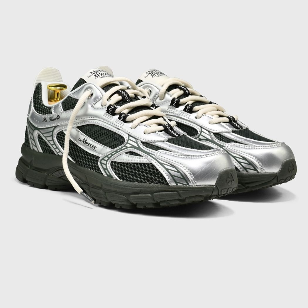 The Mercer Brand The Re-Run Scratched Sneaker Donker groen