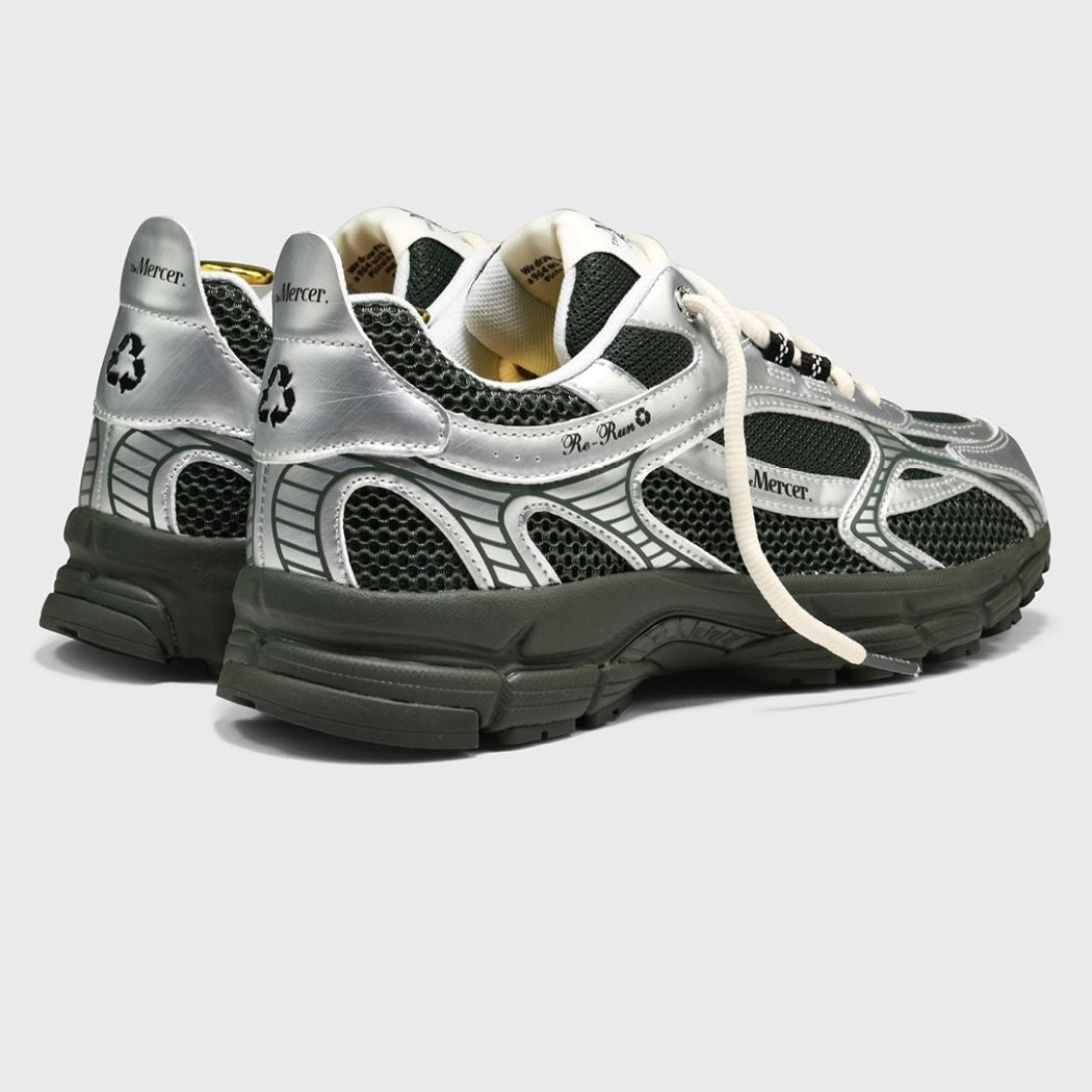 The Mercer Brand The Re-Run Scratched Sneaker Donker groen