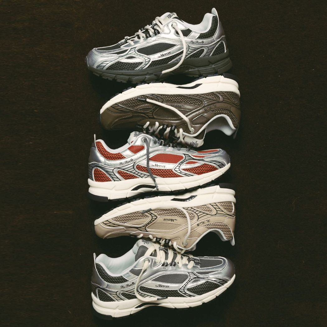 The Mercer Brand The Re-Run Scratched Sneaker Donker groen