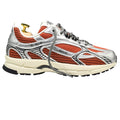 The Mercer Brand The Re-Run Scratched Sneaker Oranje/Zilver