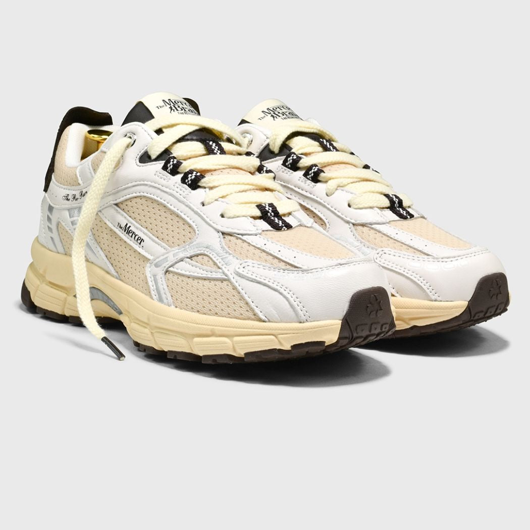The Mercer Brand The Re-Run Vintage Sneaker Wit/Bruin