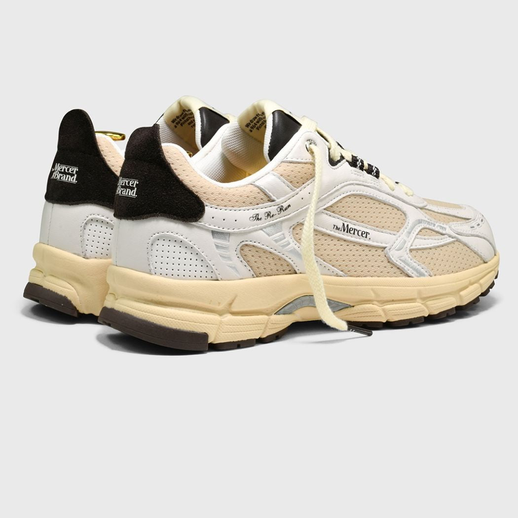The Mercer Brand The Re-Run Vintage Sneaker Wit/Bruin