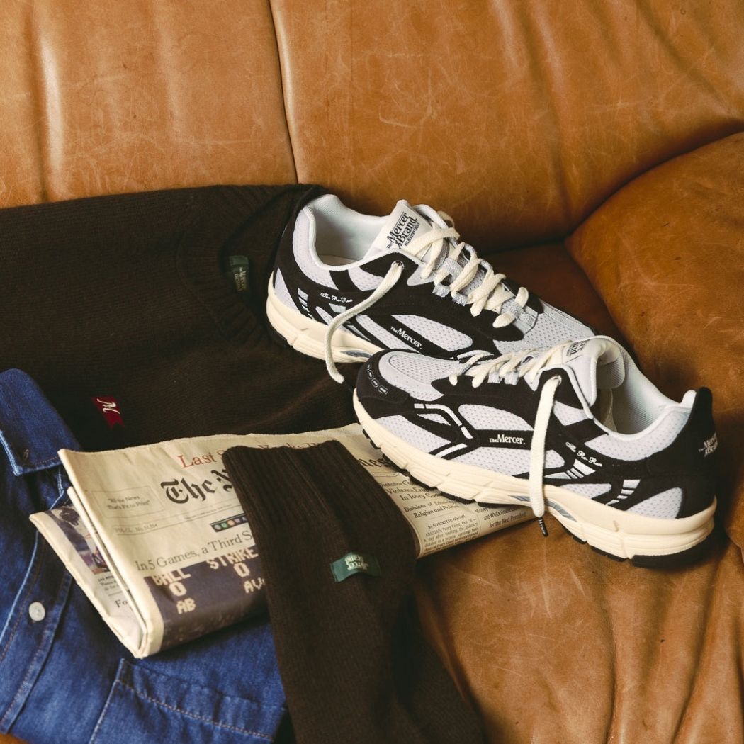 The Mercer Brand The Re-Run Vintage Sneaker Antraciet