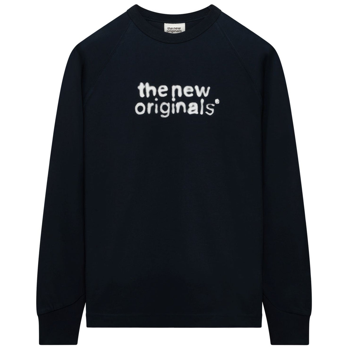 The New Originals Airbrushed Emblem Raglan Longsleeve T-shirt Navy