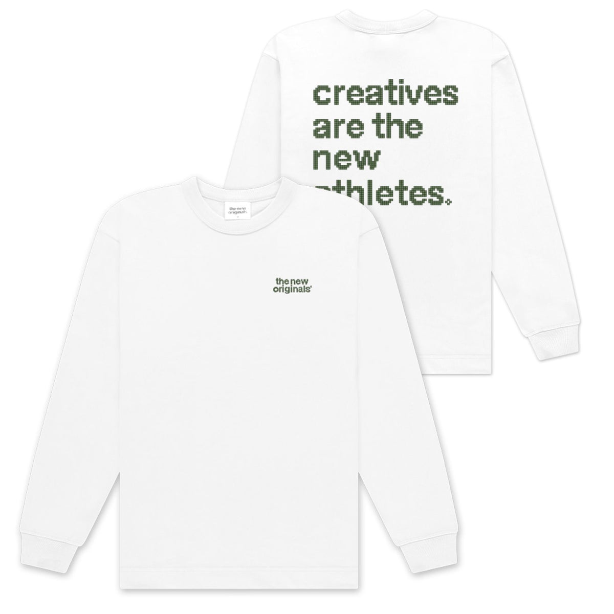 The New Originals CATNA Cross Stitch Longsleeve T-shirt Wit