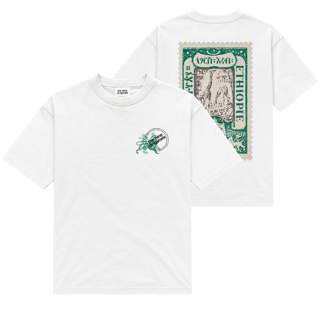 The New Originals Ethiopia Stamp T-shirt Wit