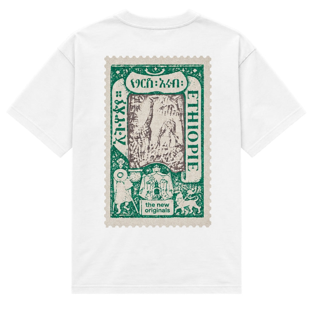 The New Originals Ethiopia Stamp T-shirt Wit
