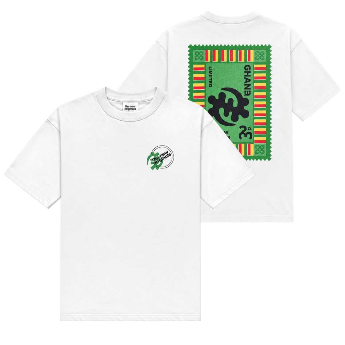 The New Originals Ghana Stamp T-shirt Wit