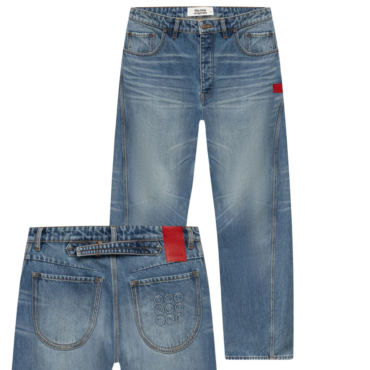 The New Originals Twisted Seam Jeans Blauw