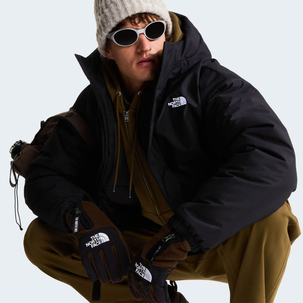 The North Face Oversized Puffer Zwart