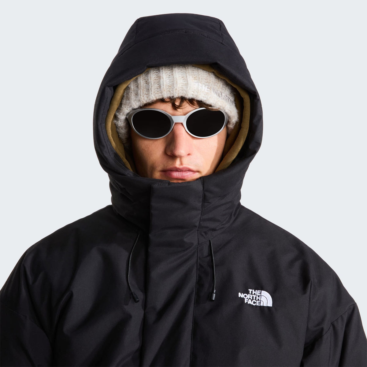 The North Face Oversized Puffer Zwart