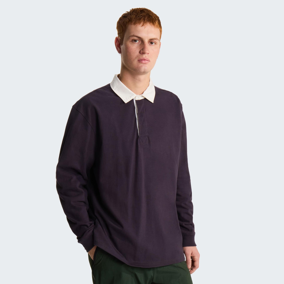 The North Face Red Box Rugby Longsleeve Polo Antraciet
