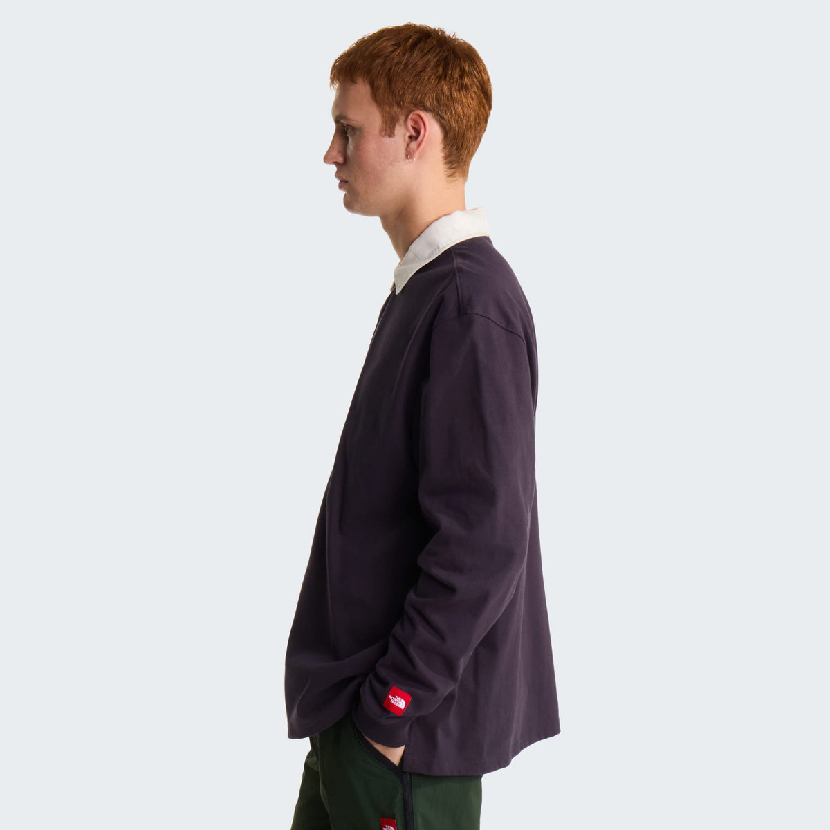 The North Face Red Box Rugby Longsleeve Polo Antraciet