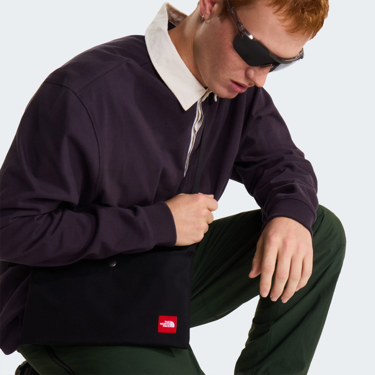The North Face Red Box Rugby Longsleeve Polo Antraciet