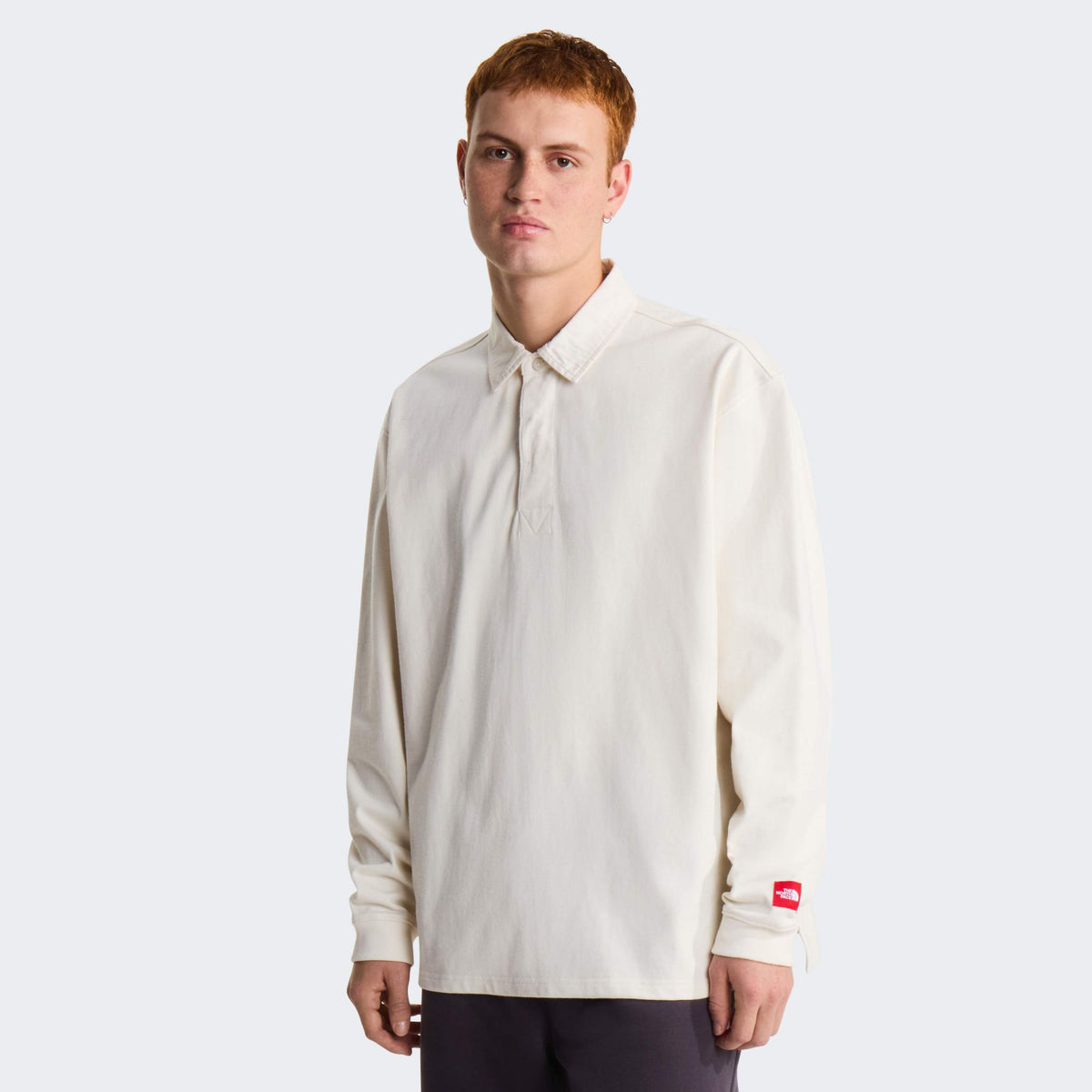 The North Face Red Box Rugby Longsleeve Polo Off White