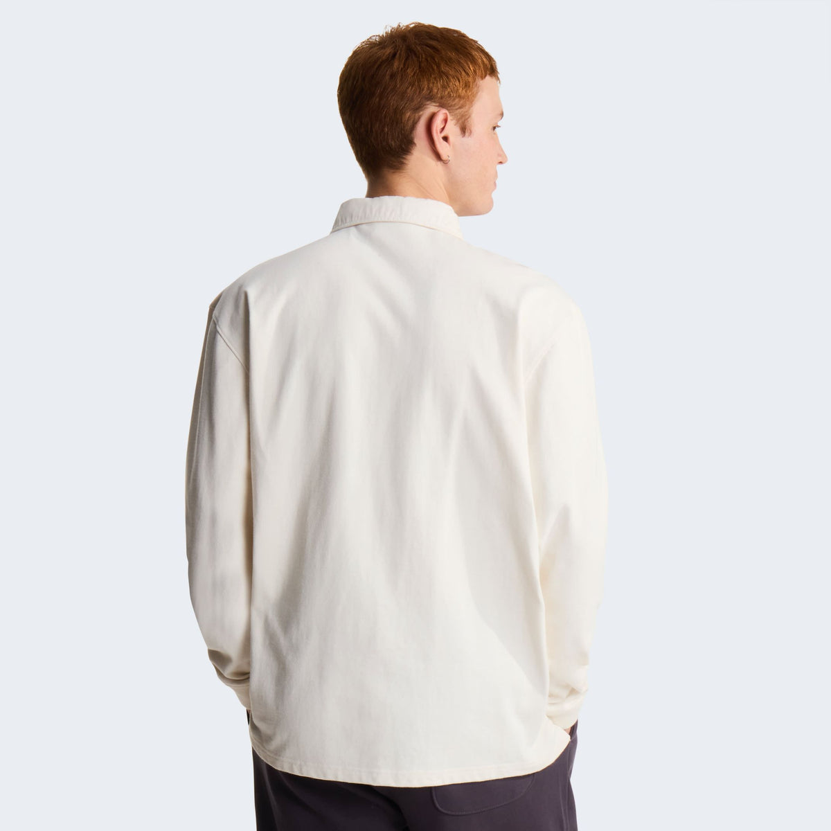 The North Face Red Box Rugby Longsleeve Polo Off White