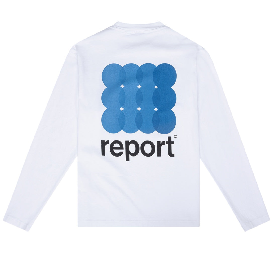 The Savage Report 12 Dots Longsleeve T-shirt Wit/Blauw