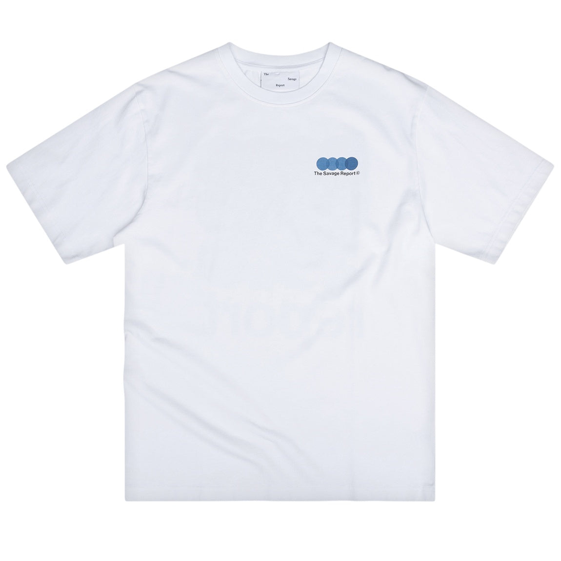 The Savage Report 12 Dots T-shirt Wit/Blauw