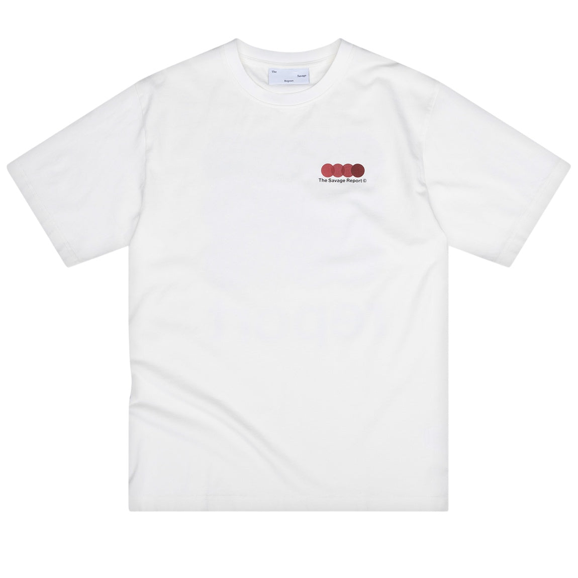 The Savage Report 12 Dots T-shirt Off White/Rood