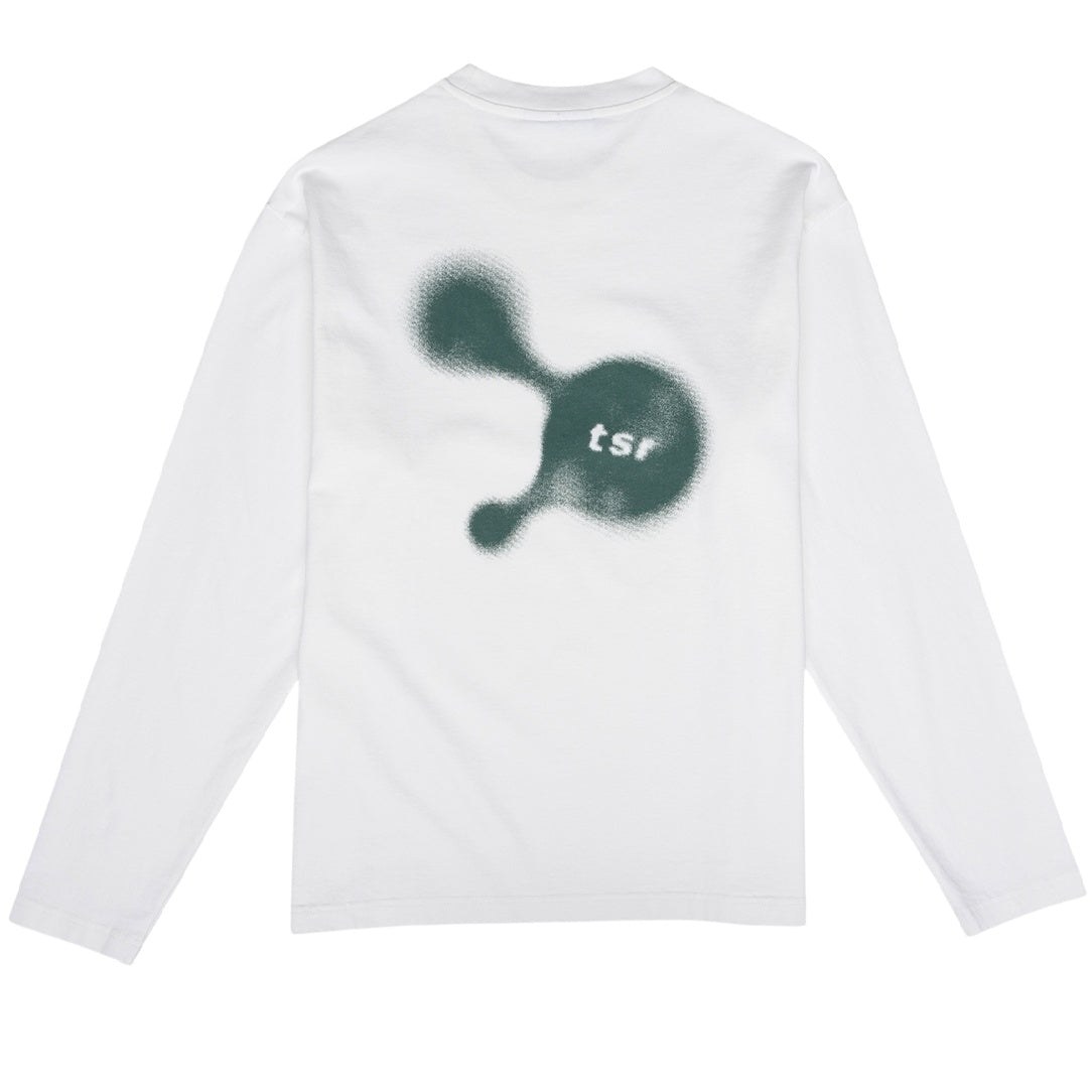 The Savage Report Blob Longsleeve T-shirt Off White/Groen
