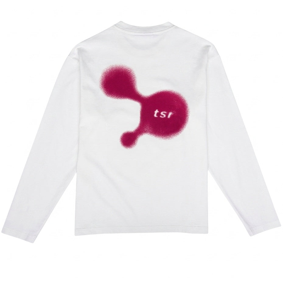 The Savage Report Blob Longsleeve T-shirt Off White/Roze