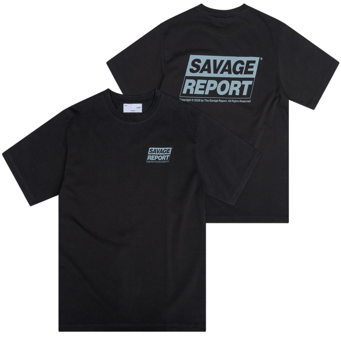 The Savage Report Block T-shirt Antraciet