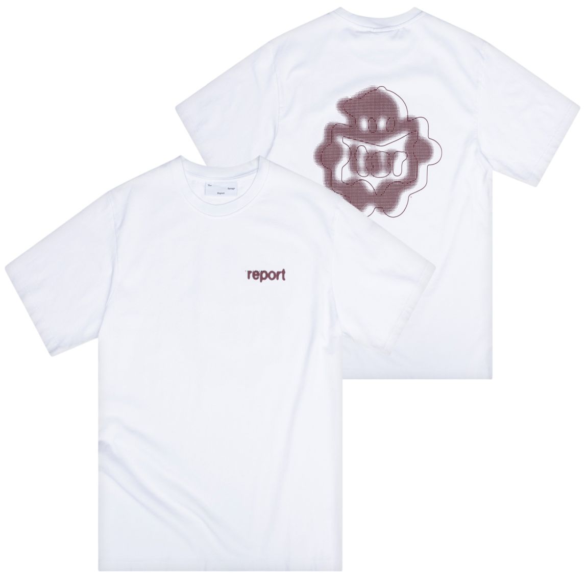 The Savage Report Little Man Sprayed T-shirt Wit