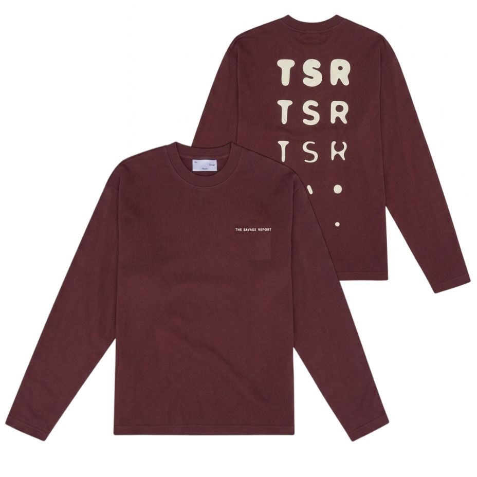 The Savage Report TSR Optic Longsleeve T-shirt Bordeaux