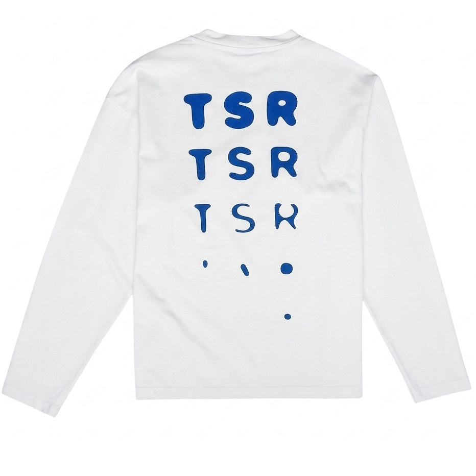 The Savage Report TSR Optic Longsleeve T-shirt Off White/Blauw