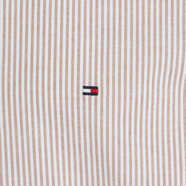 Tommy Hilfiger 1985 Flex Oxford Overhemd Bruin/Wit