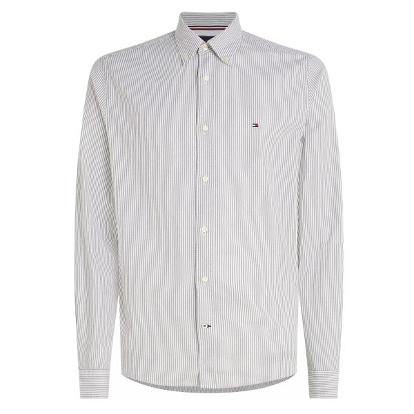 Tommy Hilfiger 1985 Flex Oxford Overhemd Groen/Wit