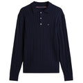 Tommy Hilfiger Classic Cotton Cable Longsleeve Polo Navy