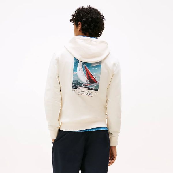 Tommy Hilfiger Color Photo Hoodie Off White