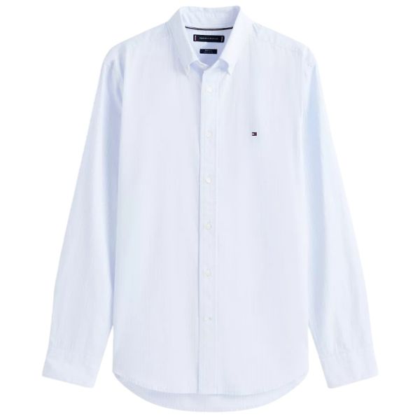 Tommy Hilfiger Core Hairline Popline Overhemd Licht Blauw