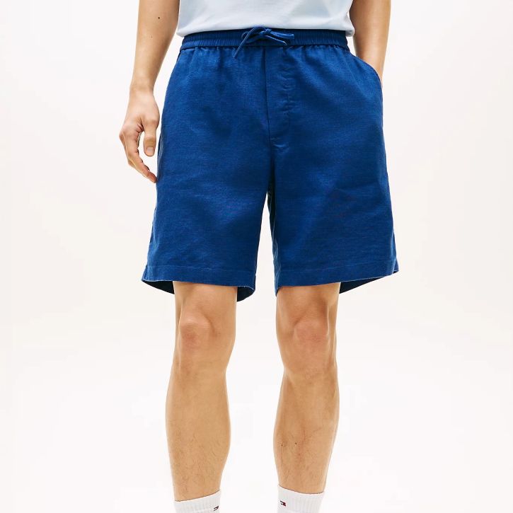 Tommy Hilfiger Dover Sorona Linen Korte Broek Blauw