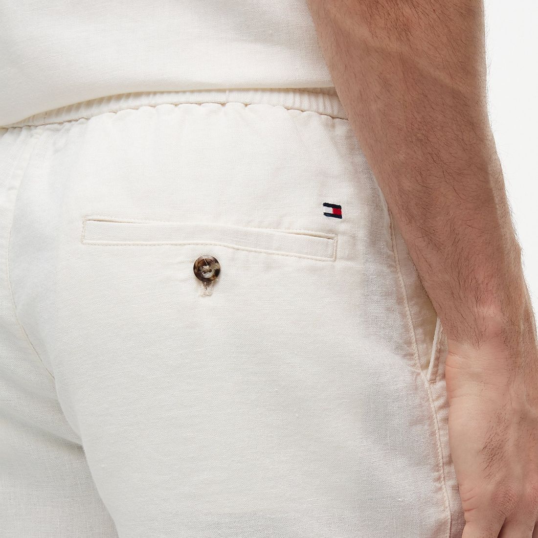 Tommy Hilfiger Dover Sorona Linen Korte Broek Off White