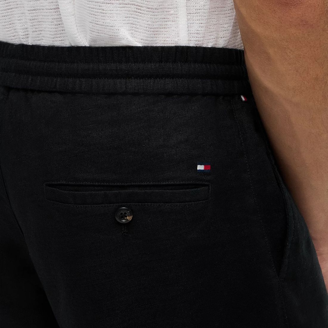 Tommy Hilfiger Dover Sorona Linen Korte Broek Zwart