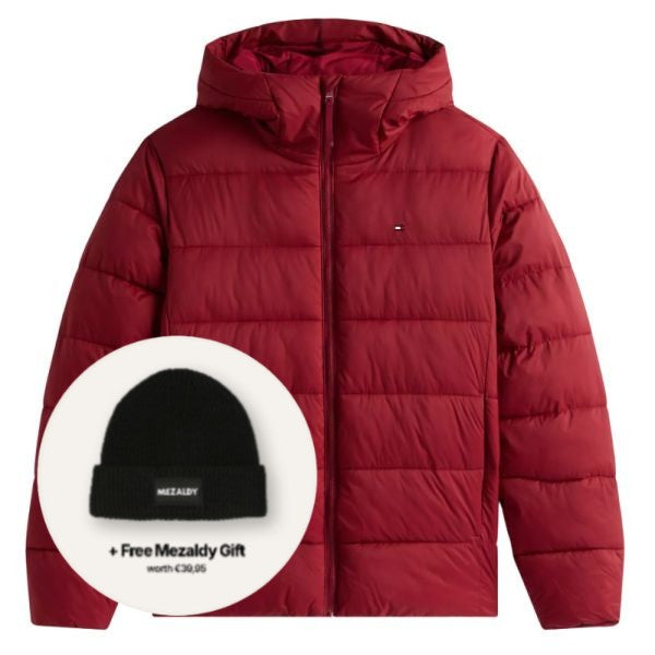 Tommy Hilfiger Mid Weight Puffer Bordeaux