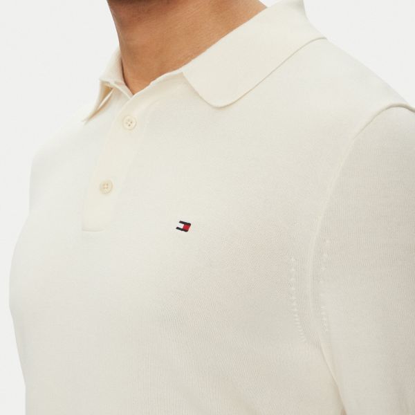 Tommy Hilfiger Essential Cotton Knit Polo Off White