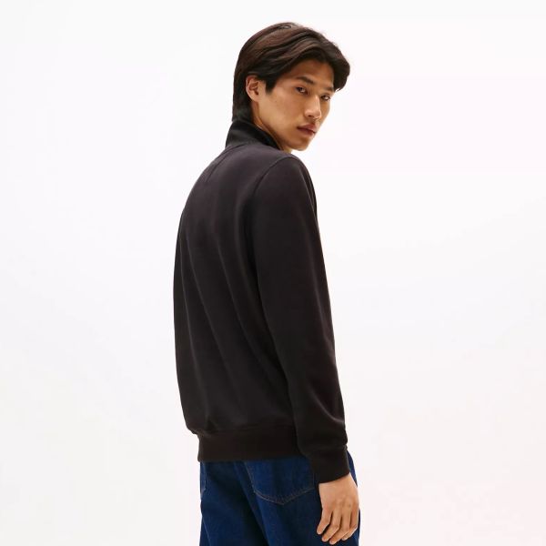 Tommy Hilfiger Essential Fleece Quarter Zip Sweater Zwart