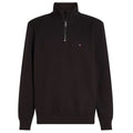 Tommy Hilfiger Essential Fleece Quarter Zip Sweater Zwart