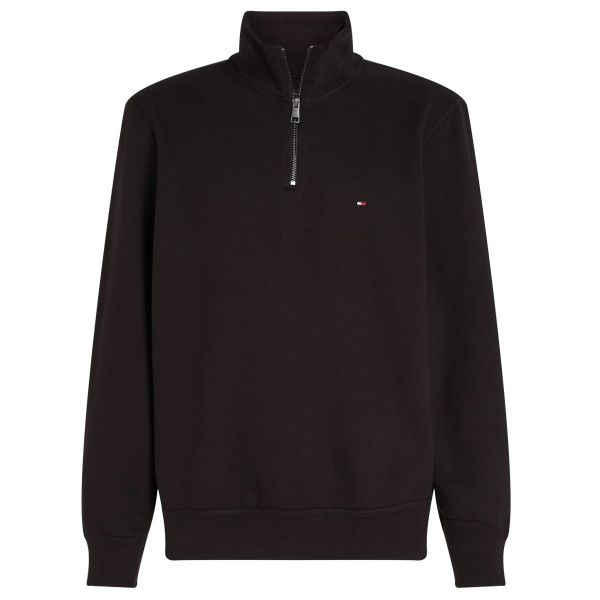 Tommy Hilfiger Essential Fleece Quarter Zip Sweater Zwart