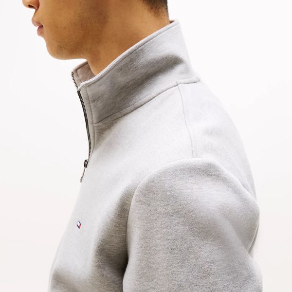 Tommy Hilfiger Essential Intechno Quarter Zip Sweater Licht Grijs