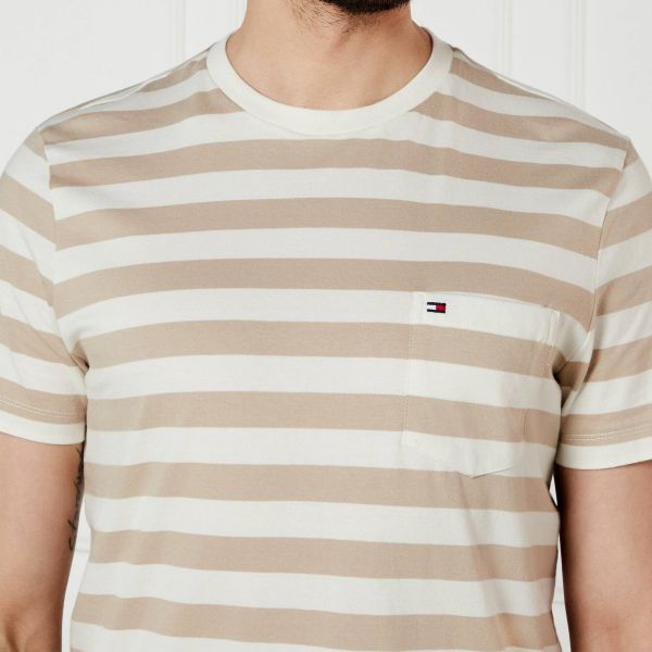 Tommy Hilfiger Essential Solid Pocket T-shirt Off White/Beige