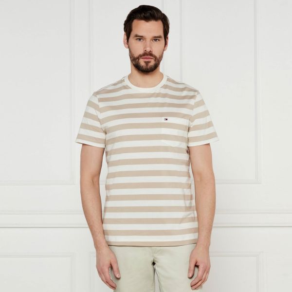 Tommy Hilfiger Essential Solid Pocket T-shirt Off White/Beige