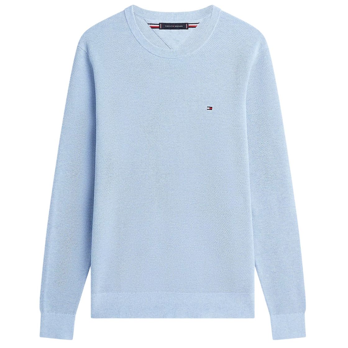 Tommy Hilfiger Essential Structure Sweater Licht Blauw