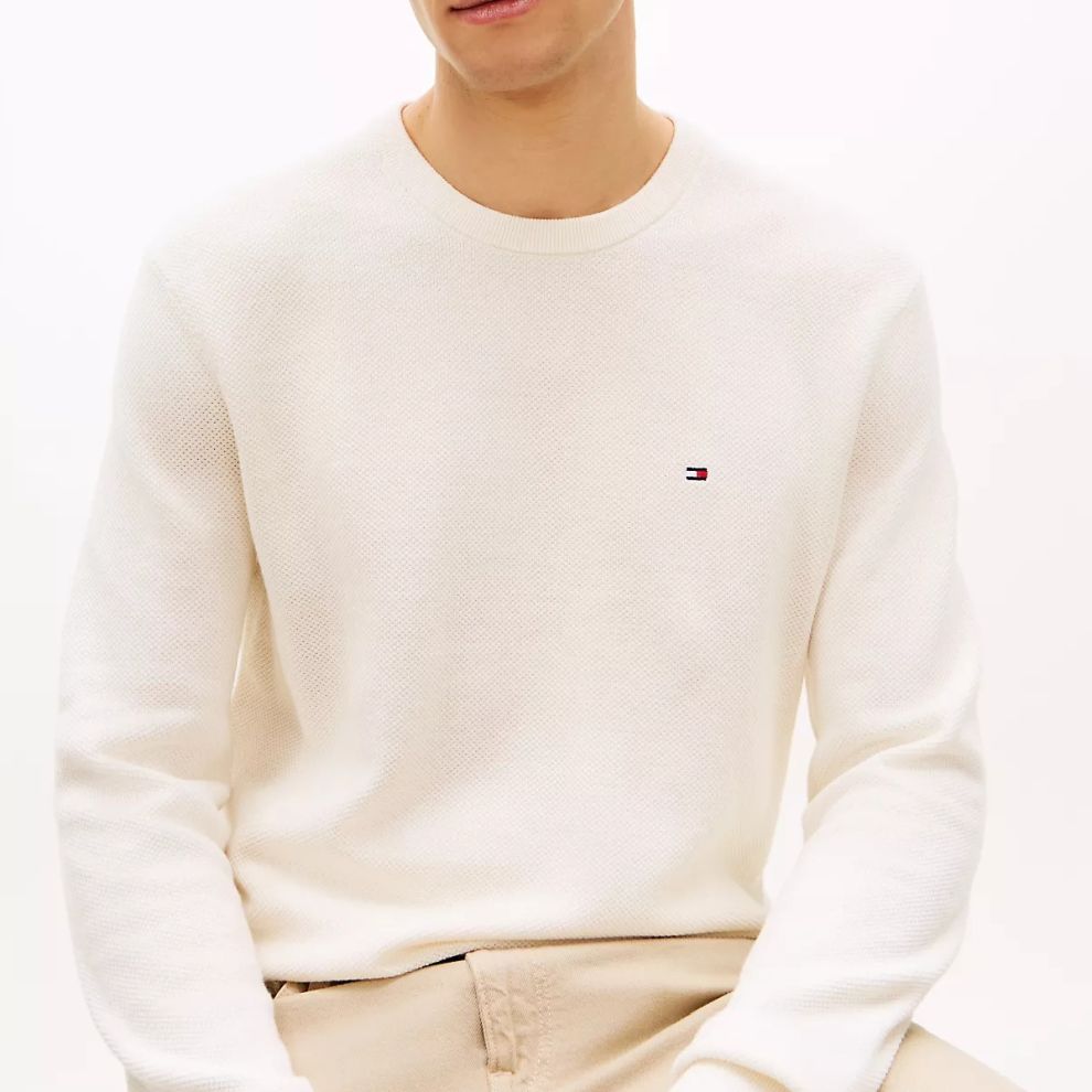 Tommy Hilfiger Essential Structure Sweater Off White