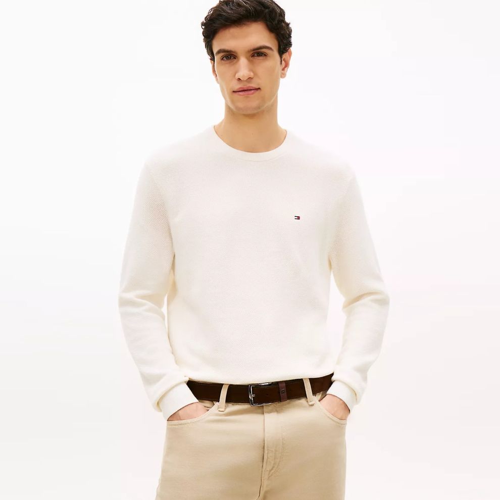 Tommy Hilfiger Essential Structure Sweater Off White