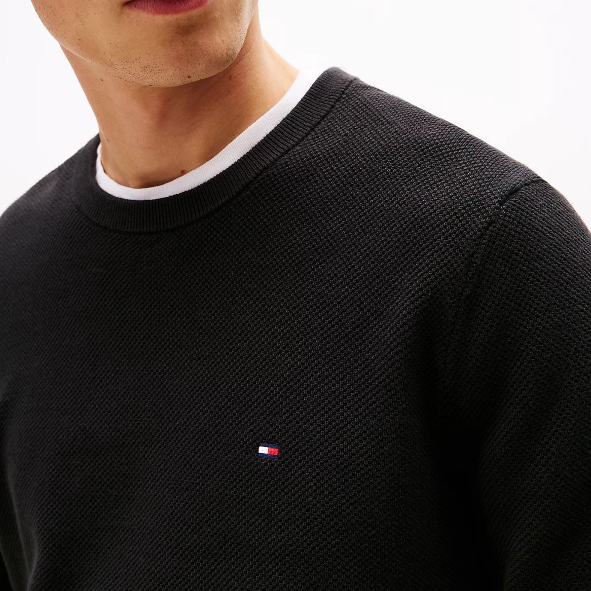 Tommy Hilfiger Essential Structure Sweater Zwart